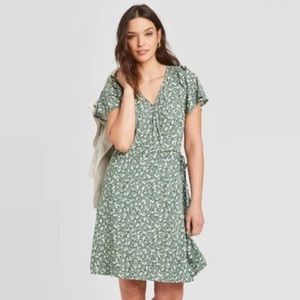 Floral Print Wrap Dress